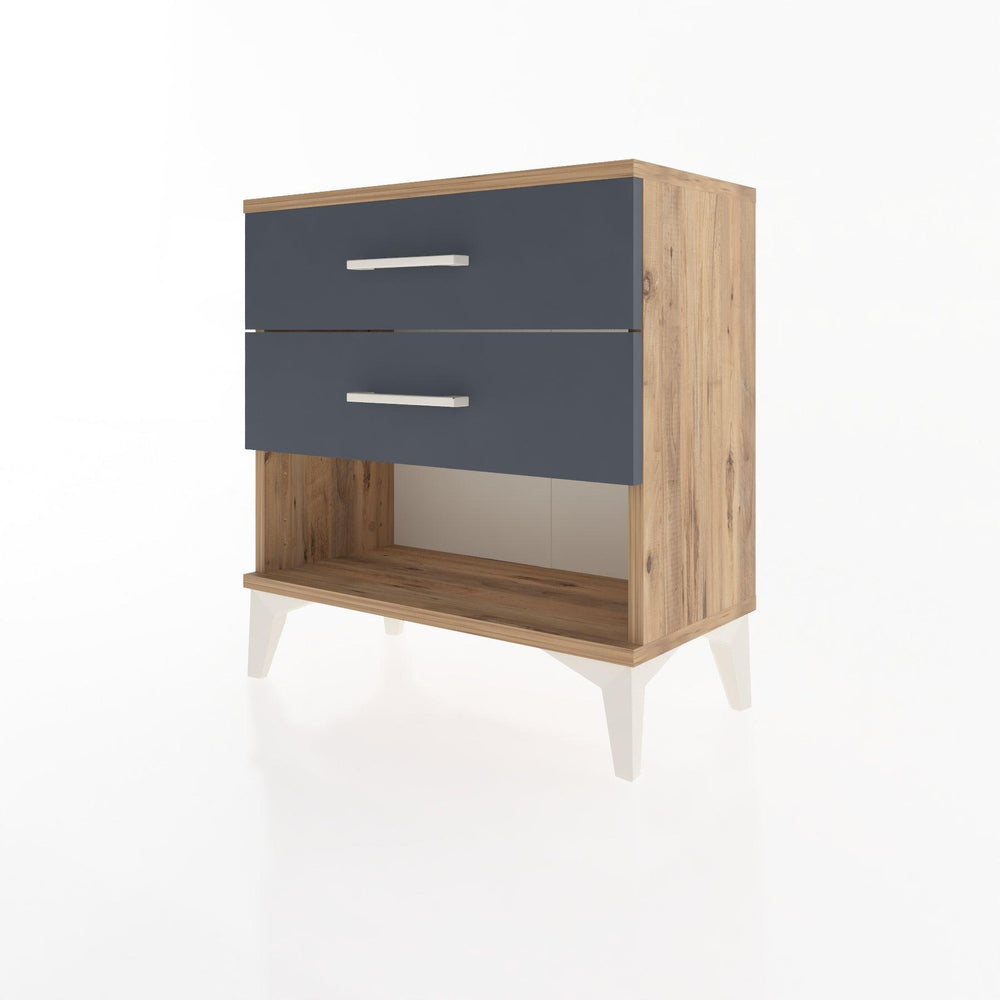 Woodntry Modular Nightstand Pine 60x30x52 cm with Drawers and Shelves CR2-3