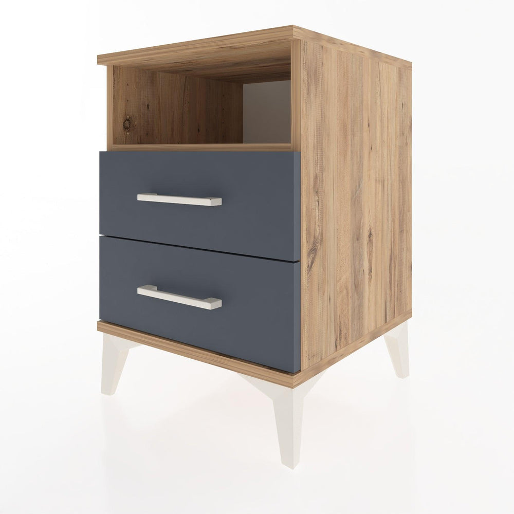 Woodntry Modular Nightstand Pine 44x44x52 cm with Drawers and Shelves CR2-3