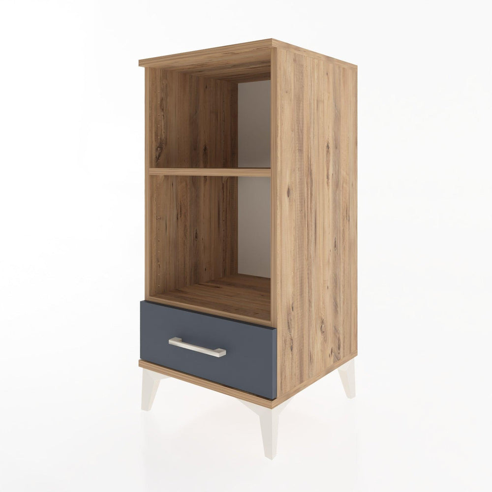 Woodntry Modular Nightstand Pine 44x44x84 cm with Drawers and Shelves CR24-3