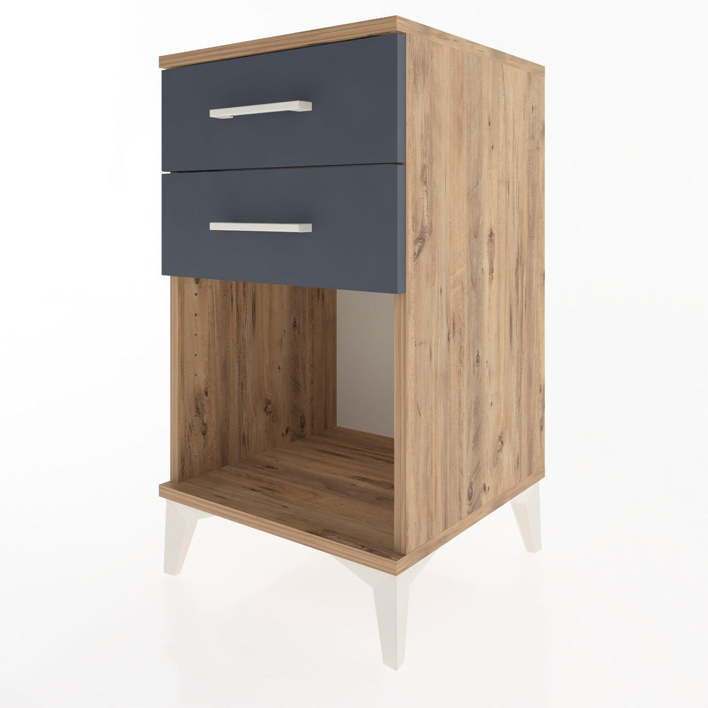 Woodntry Modular Nightstand Pine 44x44x68 cm with Drawers and Shelves CR2-3