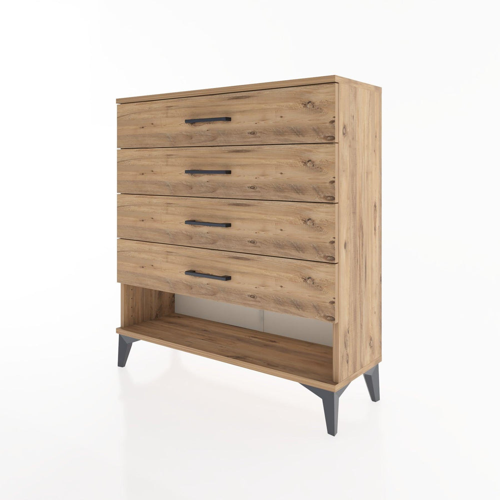 Woodntry Modular Dresser Pine 88x30x84 cm with Drawers and Shelves CR2-3