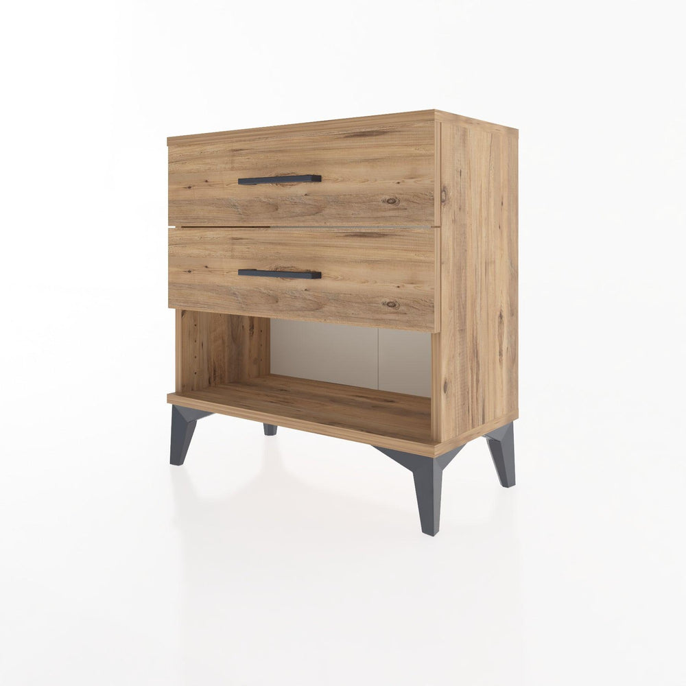 Woodntry Modular Nightstand Pine 60x30x52 cm with Drawers and Shelves CR2-3