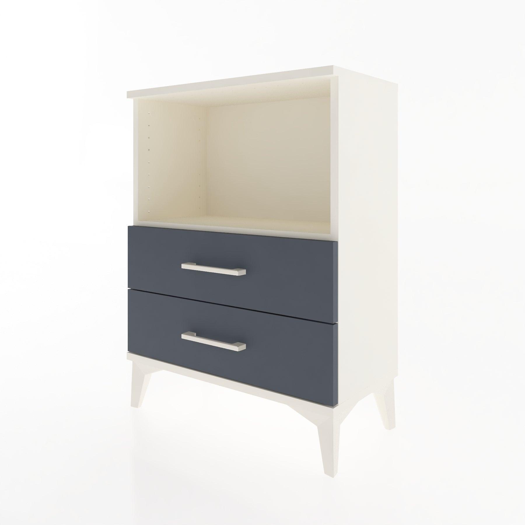 Woodntry Modular Nightstand Moonstone 60x30x68 cm with Drawer and Shelf CR3-1