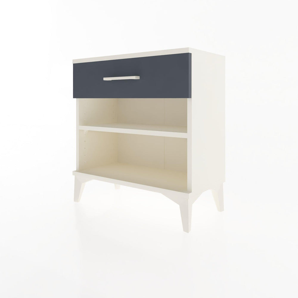 Woodntry Modular Nightstand Moonstone 60x30x52 cm with Drawer and Shelf CR3-1