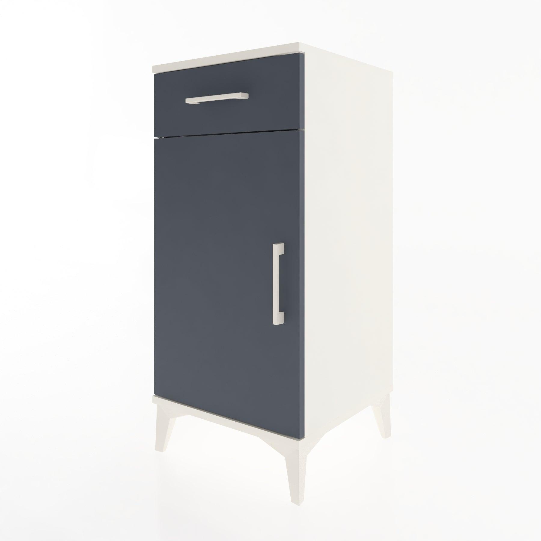 Woodntry Modular Nightstand Moonstone 44x44x84 cm with Cover and Drawer KC25-1