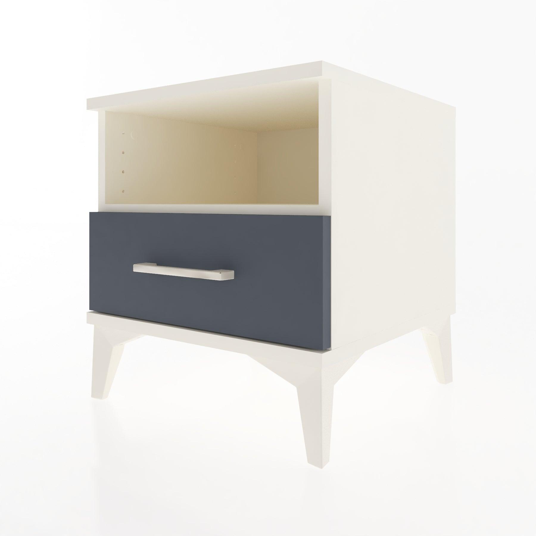 Woodntry Modular Nightstand Moonstone 44x44x36 cm with Drawer and Shelf CR3-1