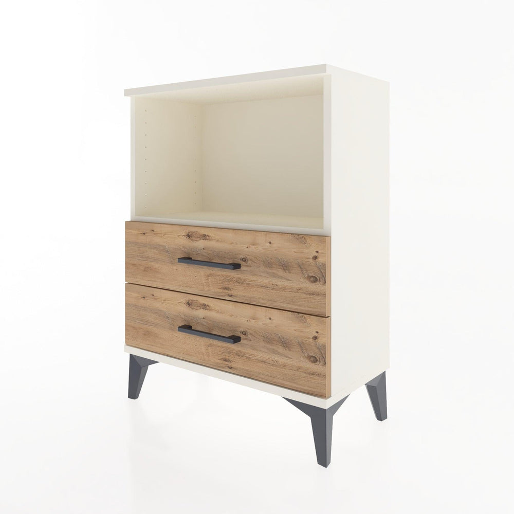 Woodntry Modüler Komodin Aytaşı 60x30x68 cm Çekmeceli ve Raflı CR3-1