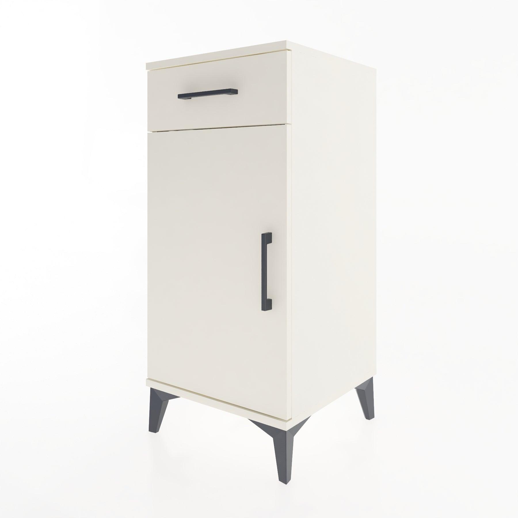 Woodntry Modular Nightstand Moonstone 44x44x84 cm with Cover and Drawer KC25-1