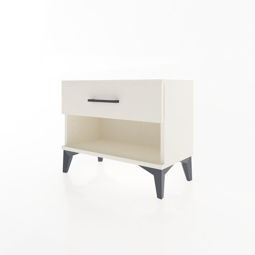 Woodntry Modular Nightstand Moonstone 60x30x36 cm with Drawer and Shelf CR3-1