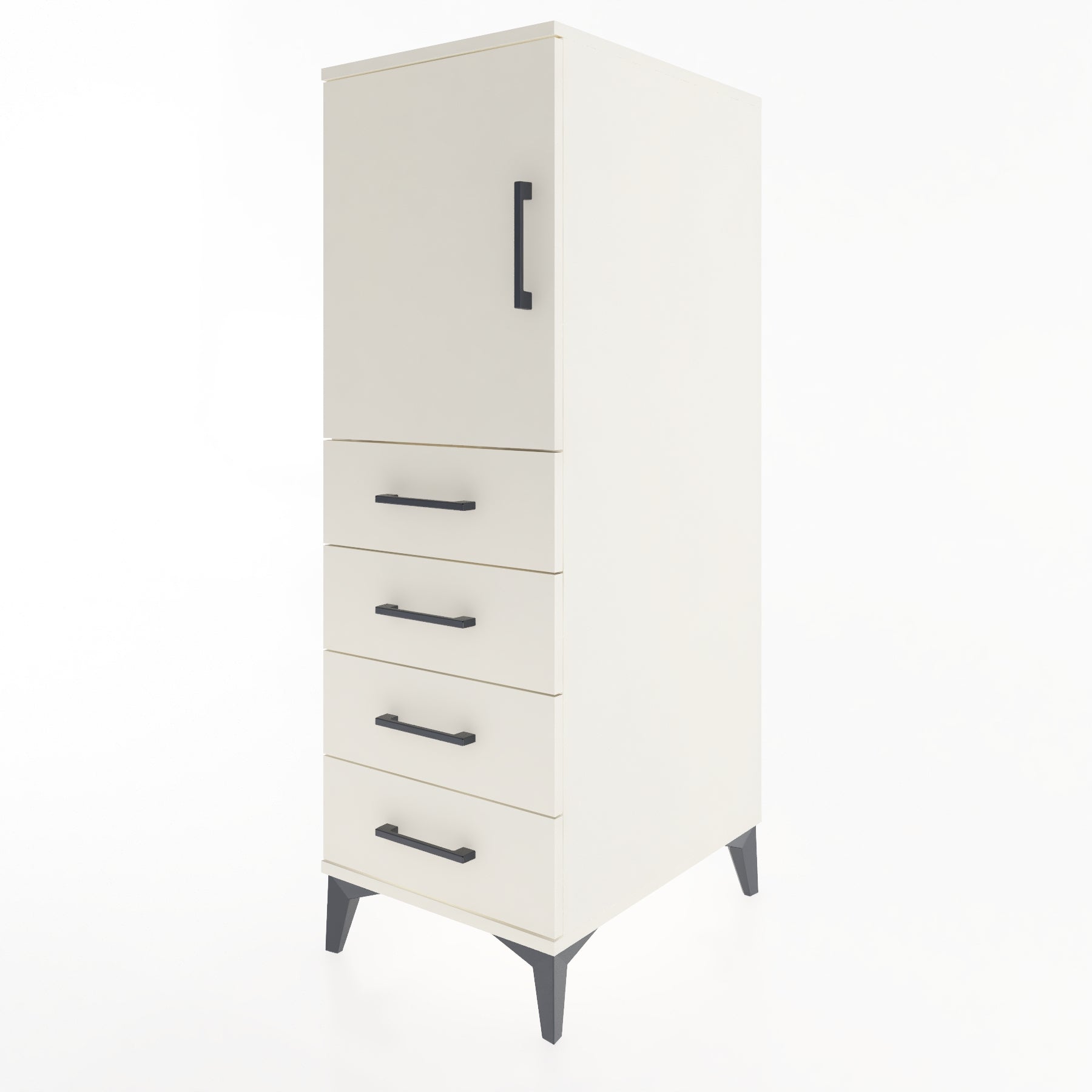 Woodntry Modular Cabinet Moonstone 44x59x122 cm with Doors and Drawers KC53-1