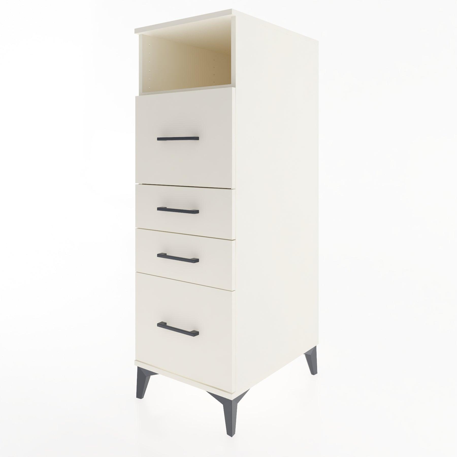 Woodntry Modular Cabinet Moonstone 44x30x122 cm with Drawers and Shelves CR103-1