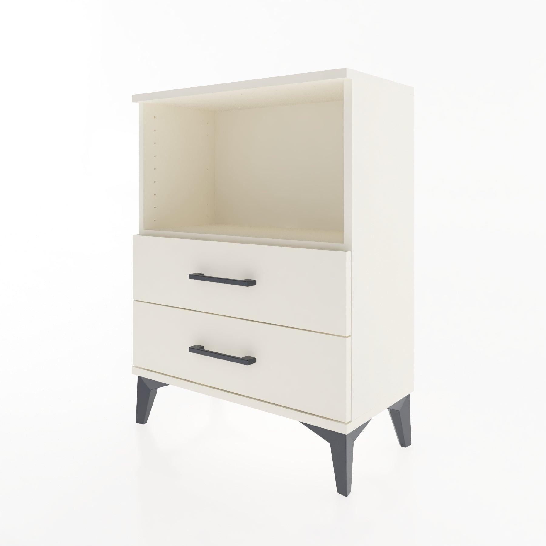Woodntry Modular Nightstand Moonstone 60x30x68 cm with Drawer and Shelf CR3-1