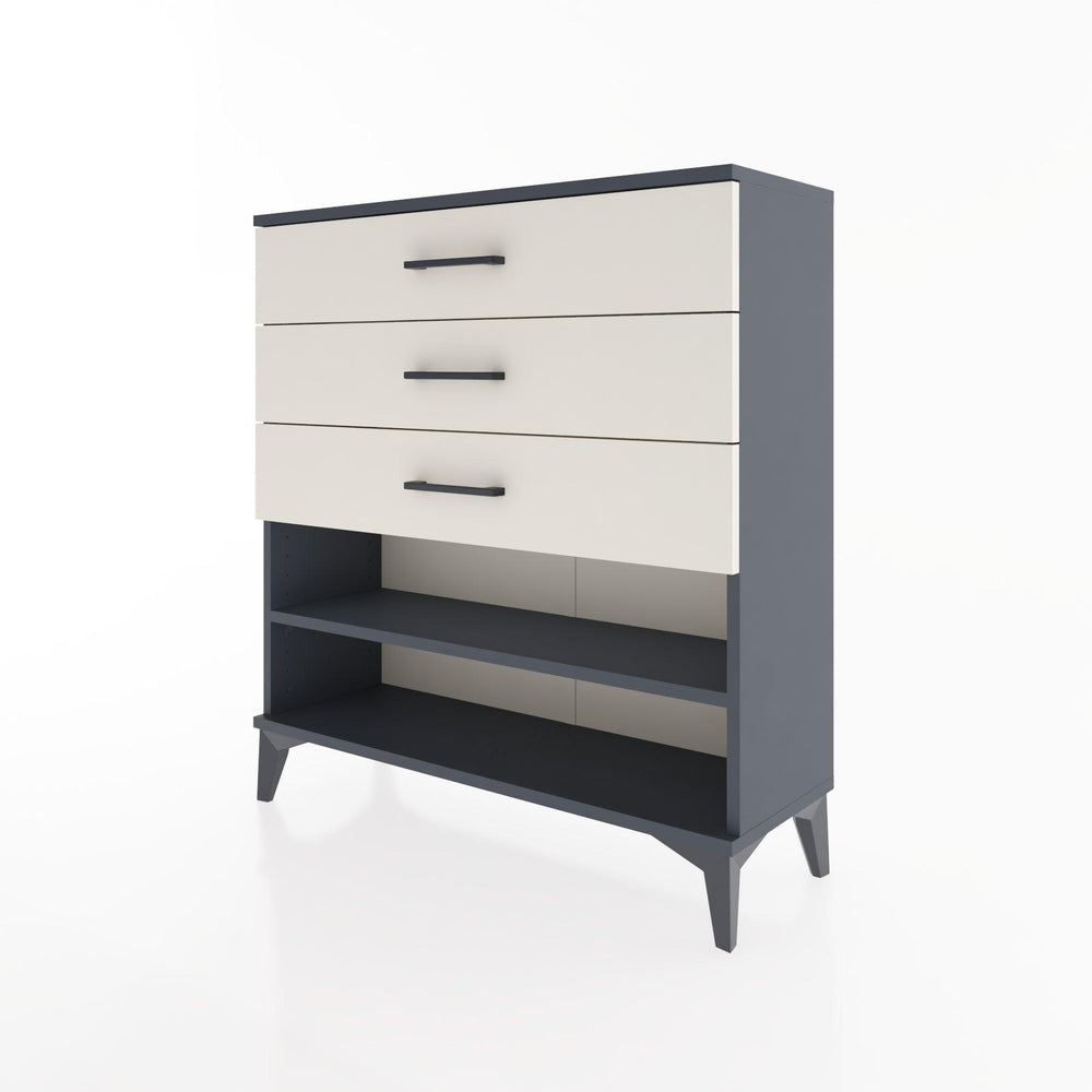 Woodntry Modular Dresser Anthracite 88x30x84 cm with Drawers and Shelves CR3-2