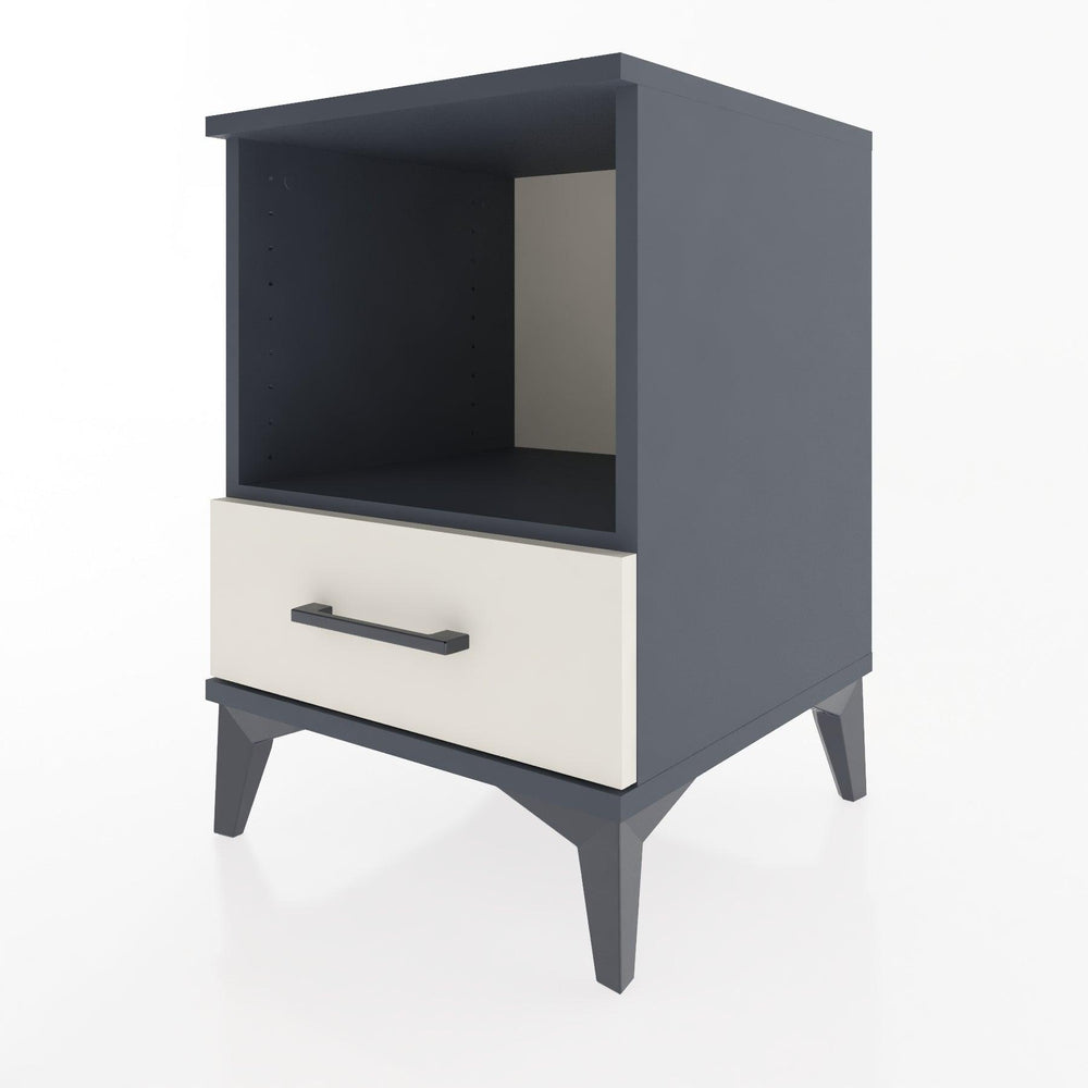 Woodntry Modular Nightstand Anthracite 44x44x52 cm with Drawers and Shelves CR3-2