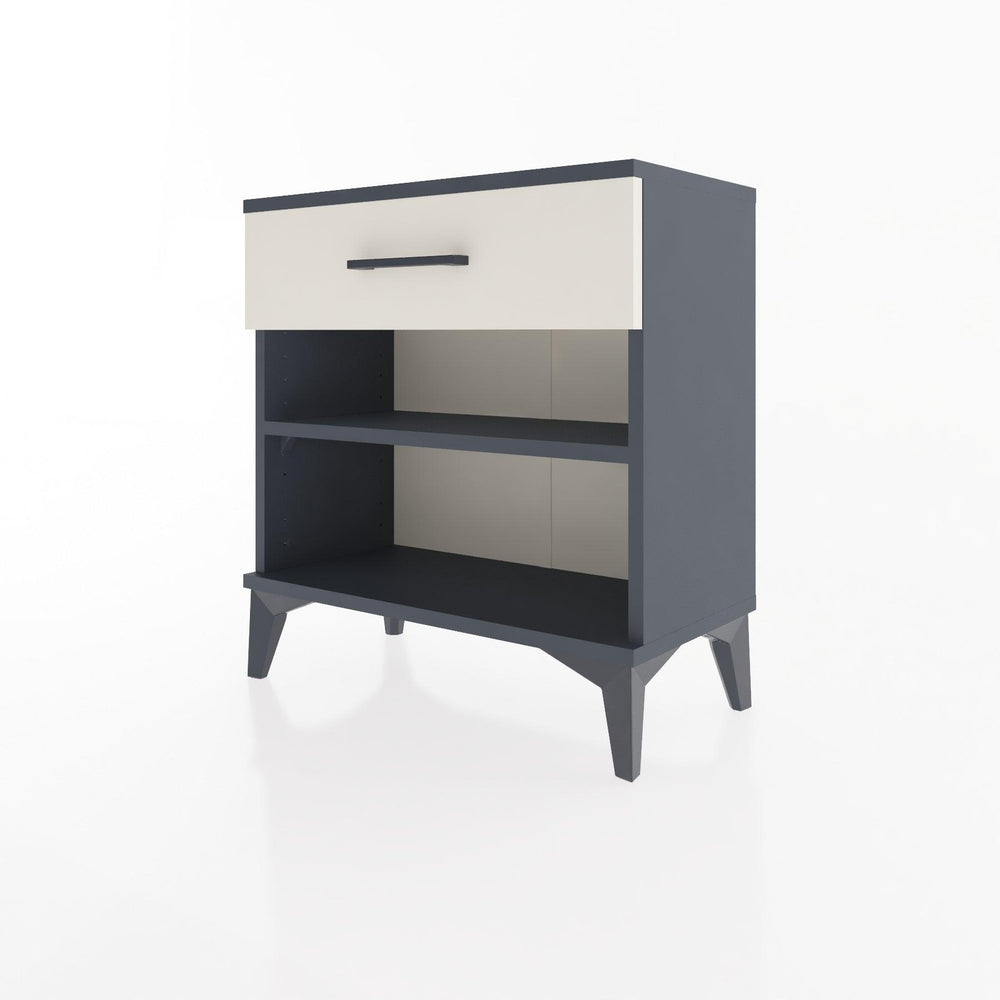 Woodntry Modular Nightstand Anthracite 60x30x52 cm with Drawers and Shelves CR3-2