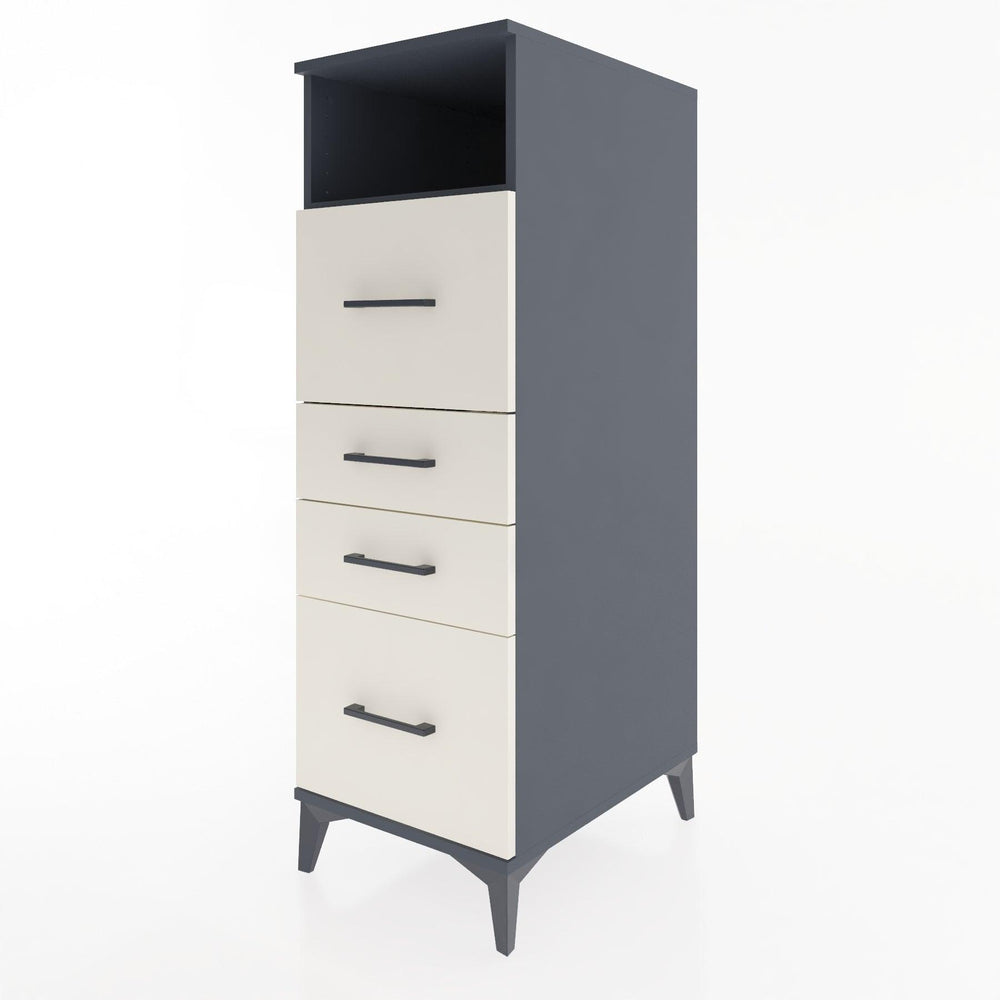 Woodntry Modular Cabinet Anthracite 44x30x122 cm with Drawers and Shelves CR103-2