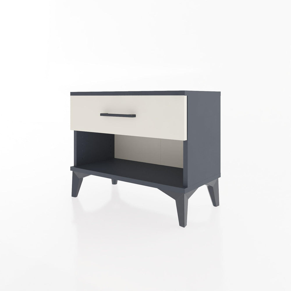 Woodntry Modular Nightstand Anthracite 60x30x36 cm with Drawers and Shelves CR3-2