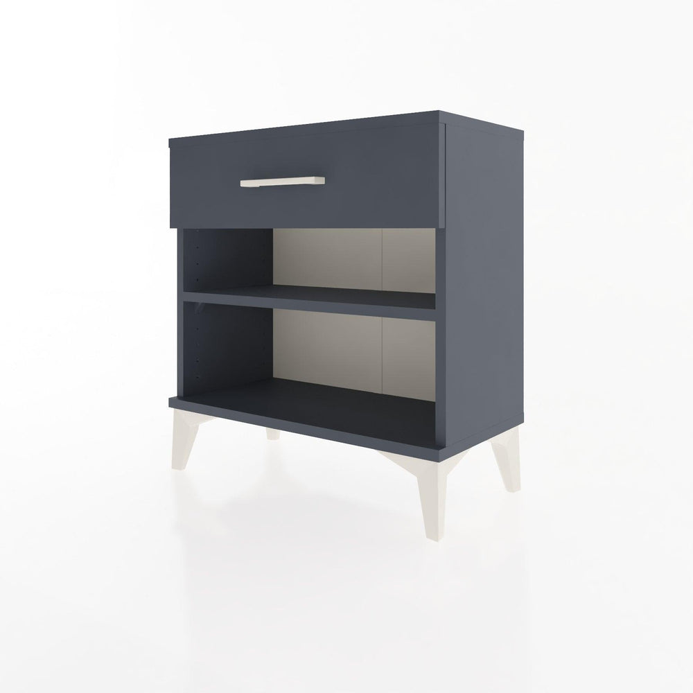 Woodntry Modular Nightstand Anthracite 60x30x52 cm with Drawers and Shelves CR3-2