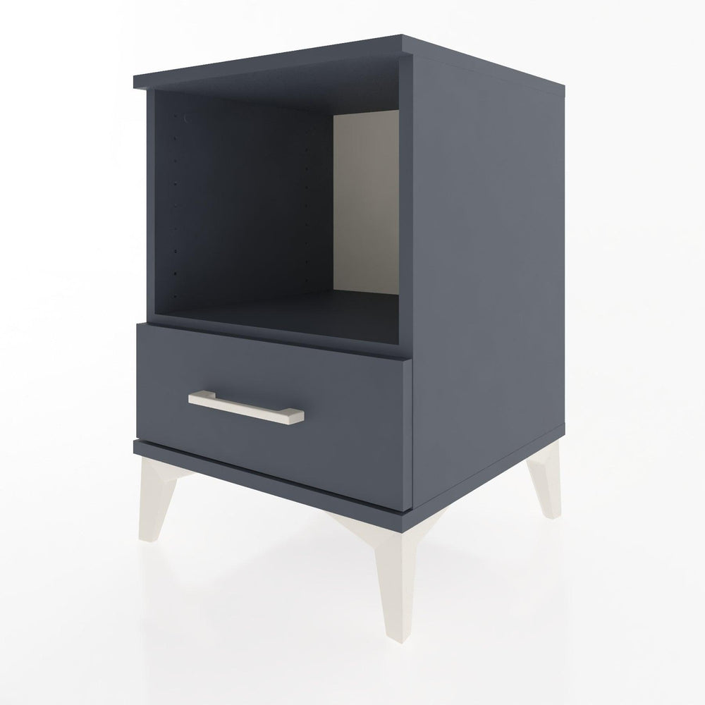 Woodntry Modular Nightstand Anthracite 44x44x52 cm with Drawers and Shelves CR3-2