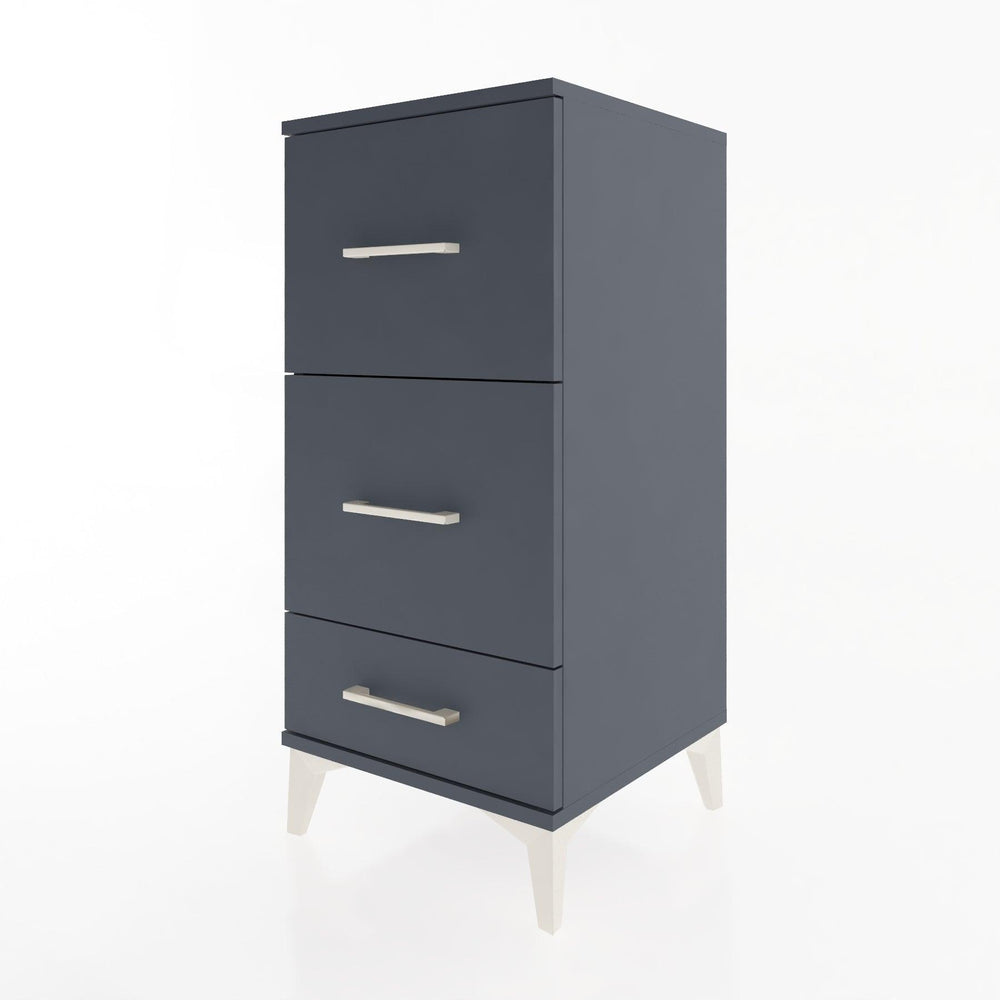 Woodntry Modular Nightstand Anthracite 44x44x84 cm Drawer C3-2