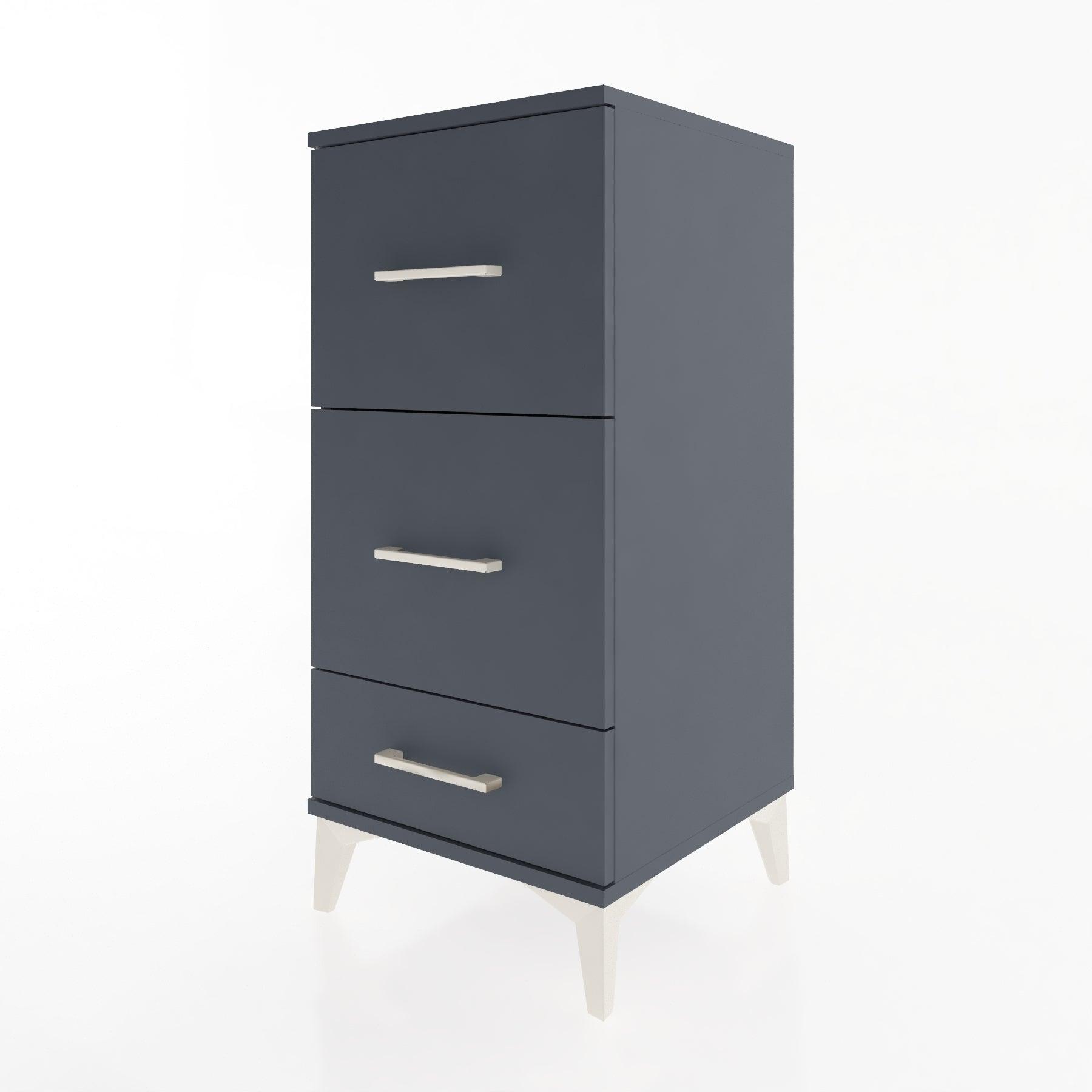 Woodntry Modular Nightstand Anthracite 44x44x84 cm Drawer C3-2