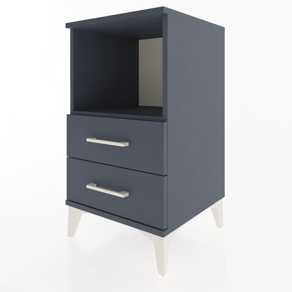Woodntry Modular Nightstand Anthracite 44x44x68 cm with Drawers and Shelves CR3-2