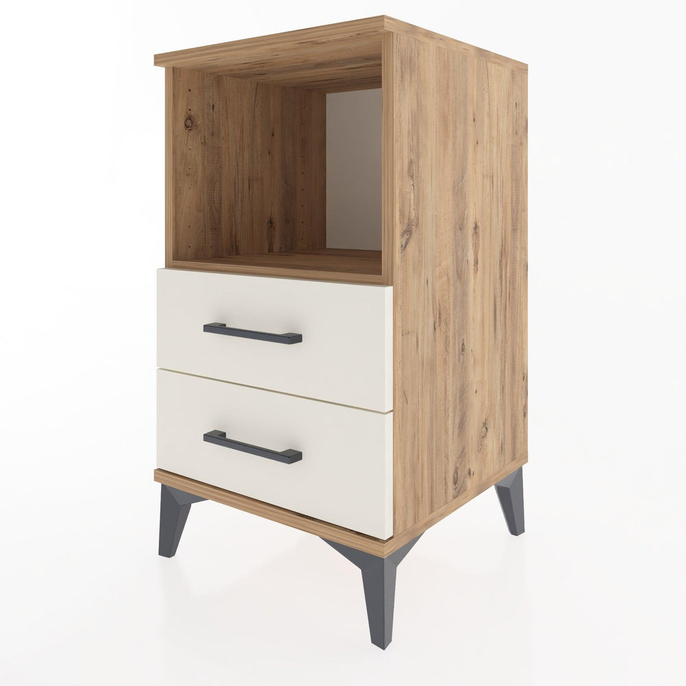 Woodntry Modular Nightstand Pine 44x44x68 cm with Drawers and Shelves CR3-3