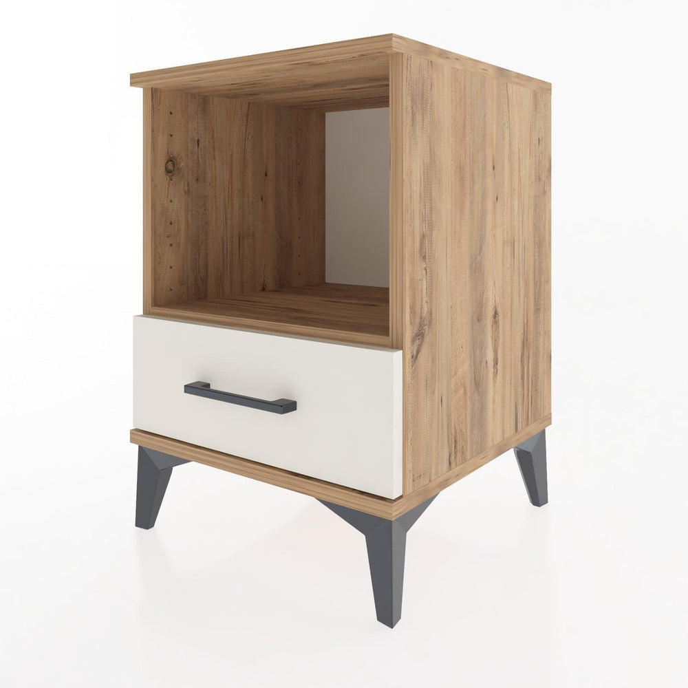 Woodntry Modular Nightstand Pine 44x44x52 cm with Drawers and Shelves CR3-3