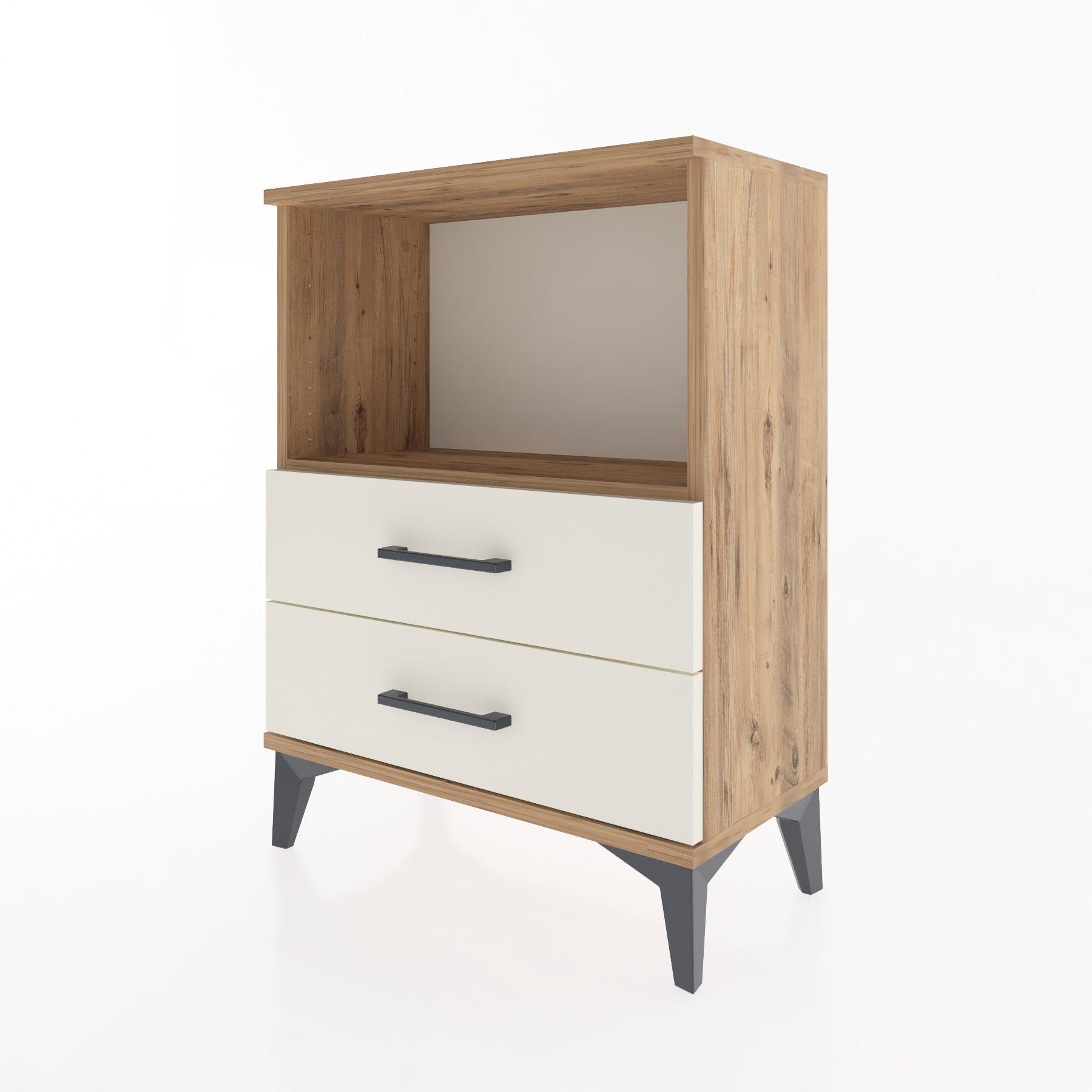 Woodntry Modular Nightstand Pine 60x30x68 cm with Drawers and Shelves CR3-3