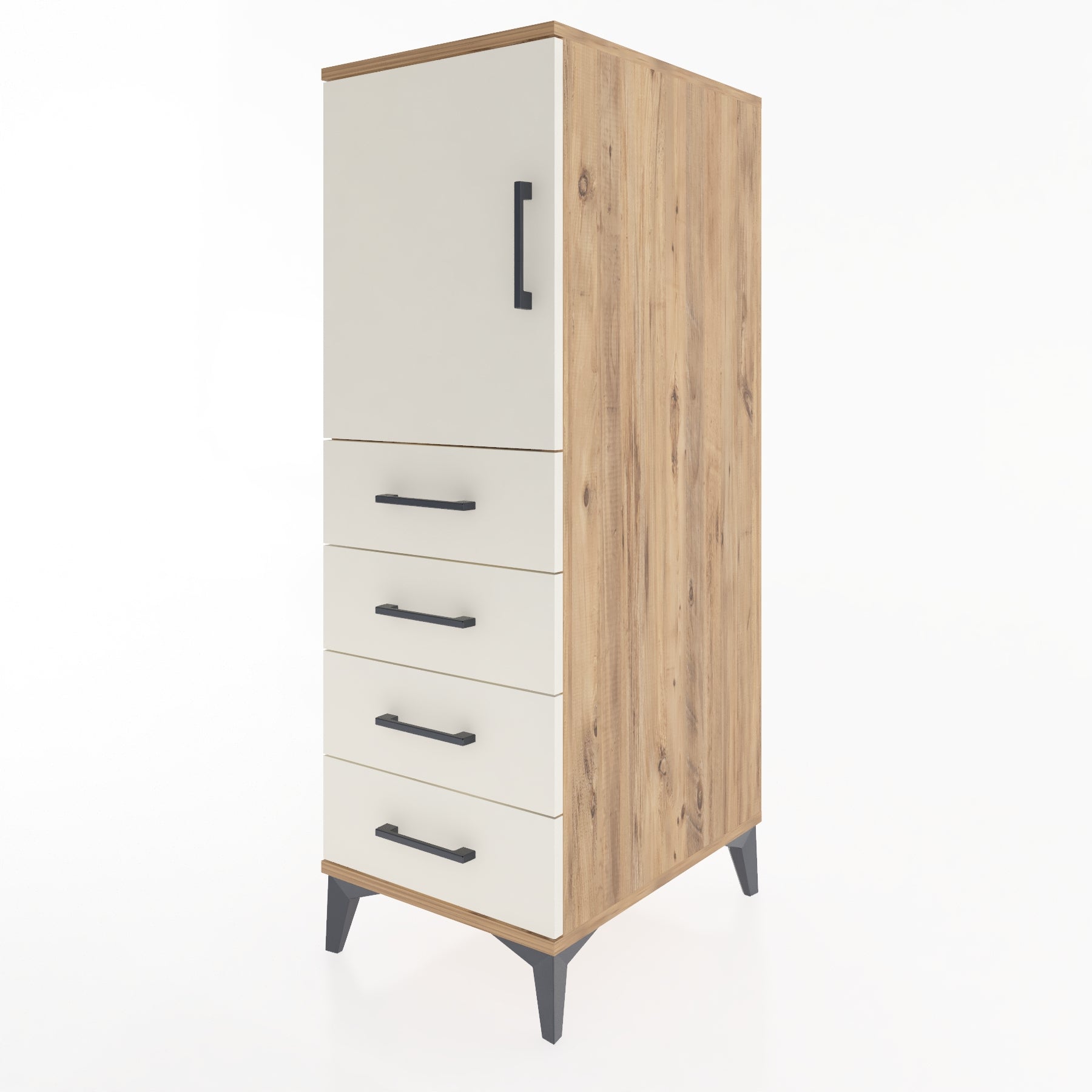 Woodntry Modular Cabinet Pine 44x59x122 cm with Doors and Drawers KC53-3