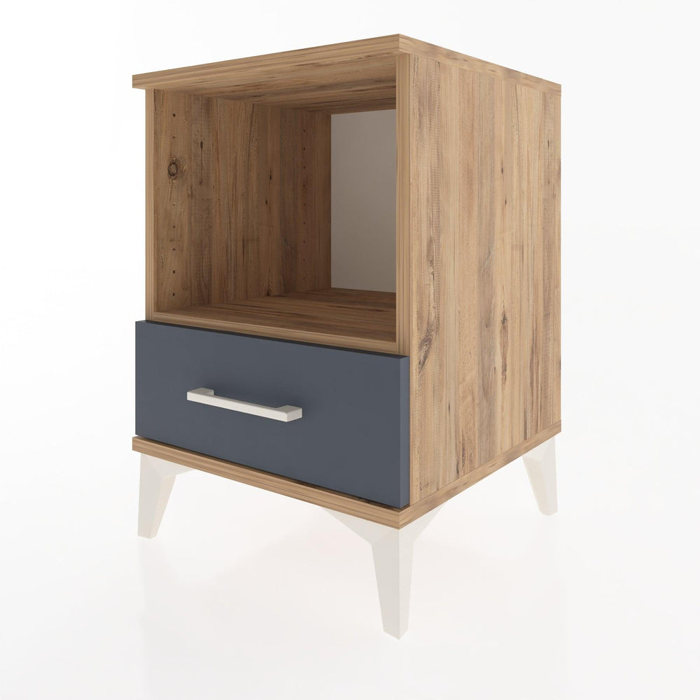 Woodntry Modular Nightstand Pine 44x44x52 cm with Drawers and Shelves CR3-3