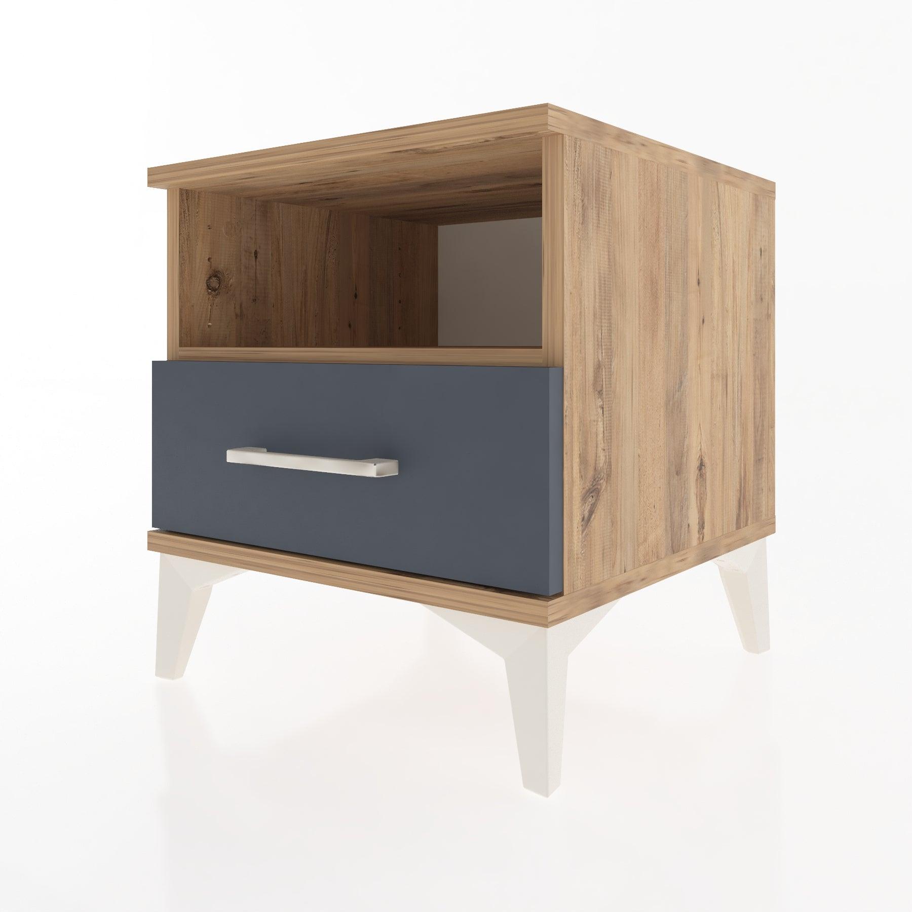 Woodntry Modular Nightstand Pine 44x44x36 cm with Drawers and Shelves CR3-3
