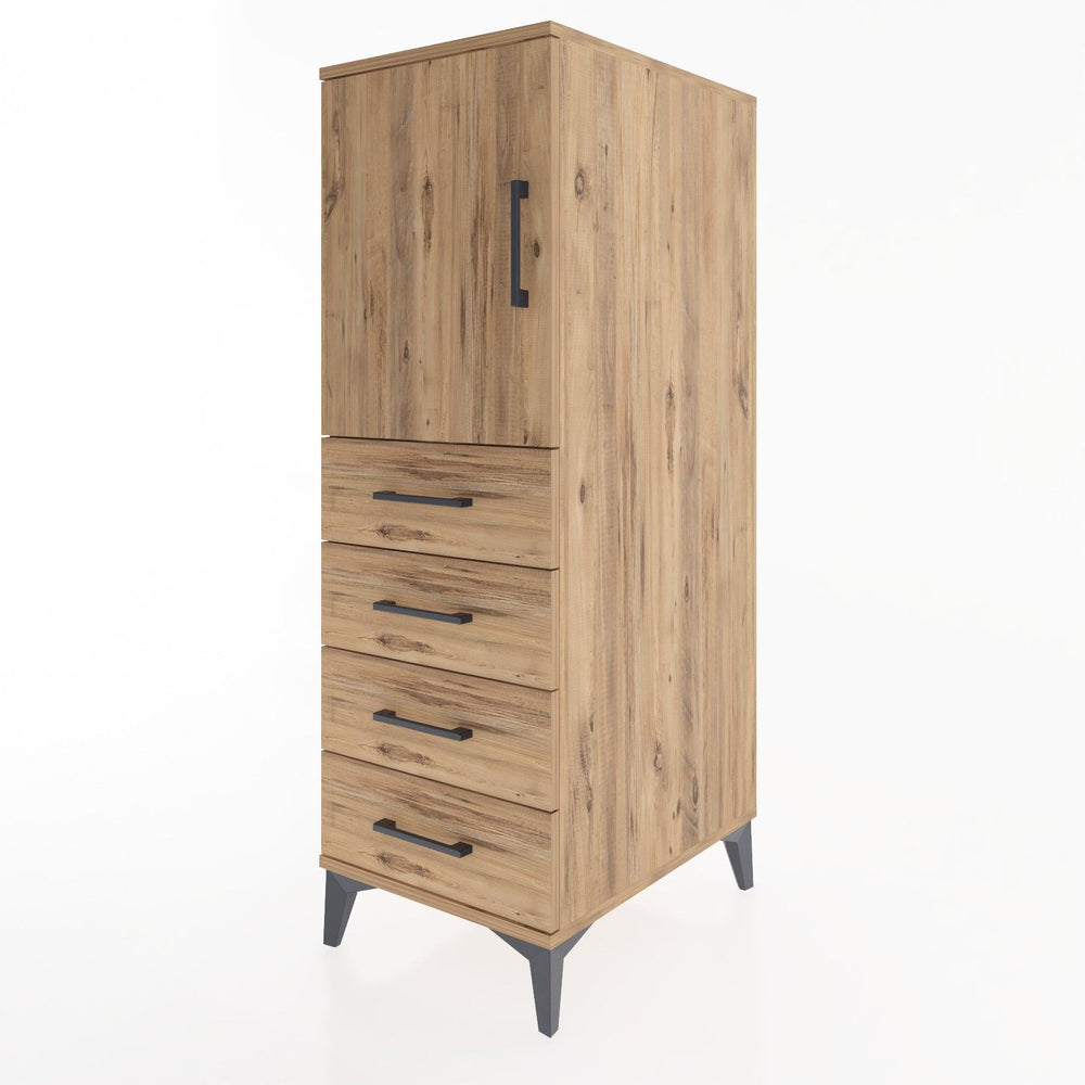 Woodntry Modular Cabinet Pine 44x30x122 cm with Doors and Drawers KC53-3