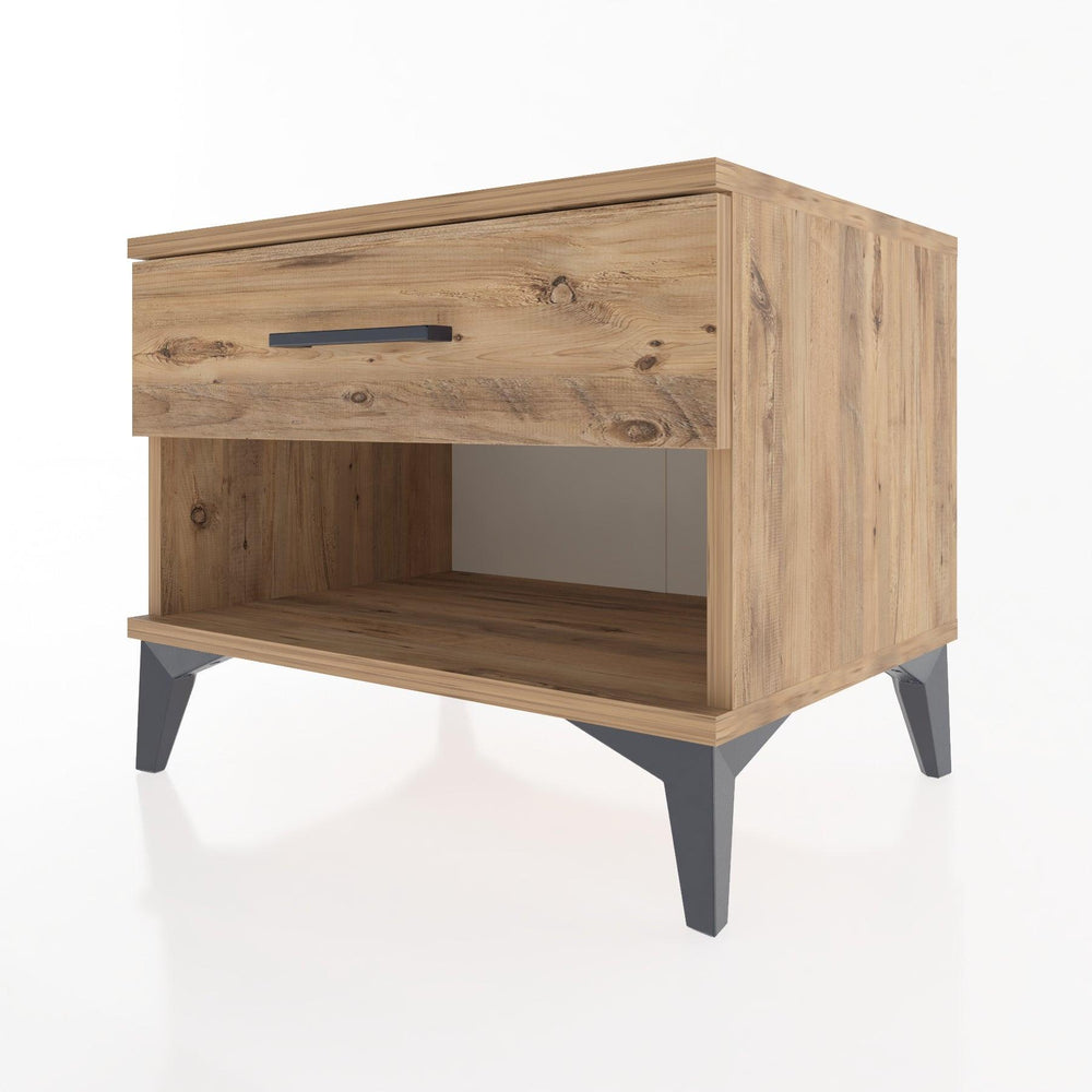 Woodntry Modular Nightstand Pine 60x44x68 cm with Drawers and Shelves CR3-3