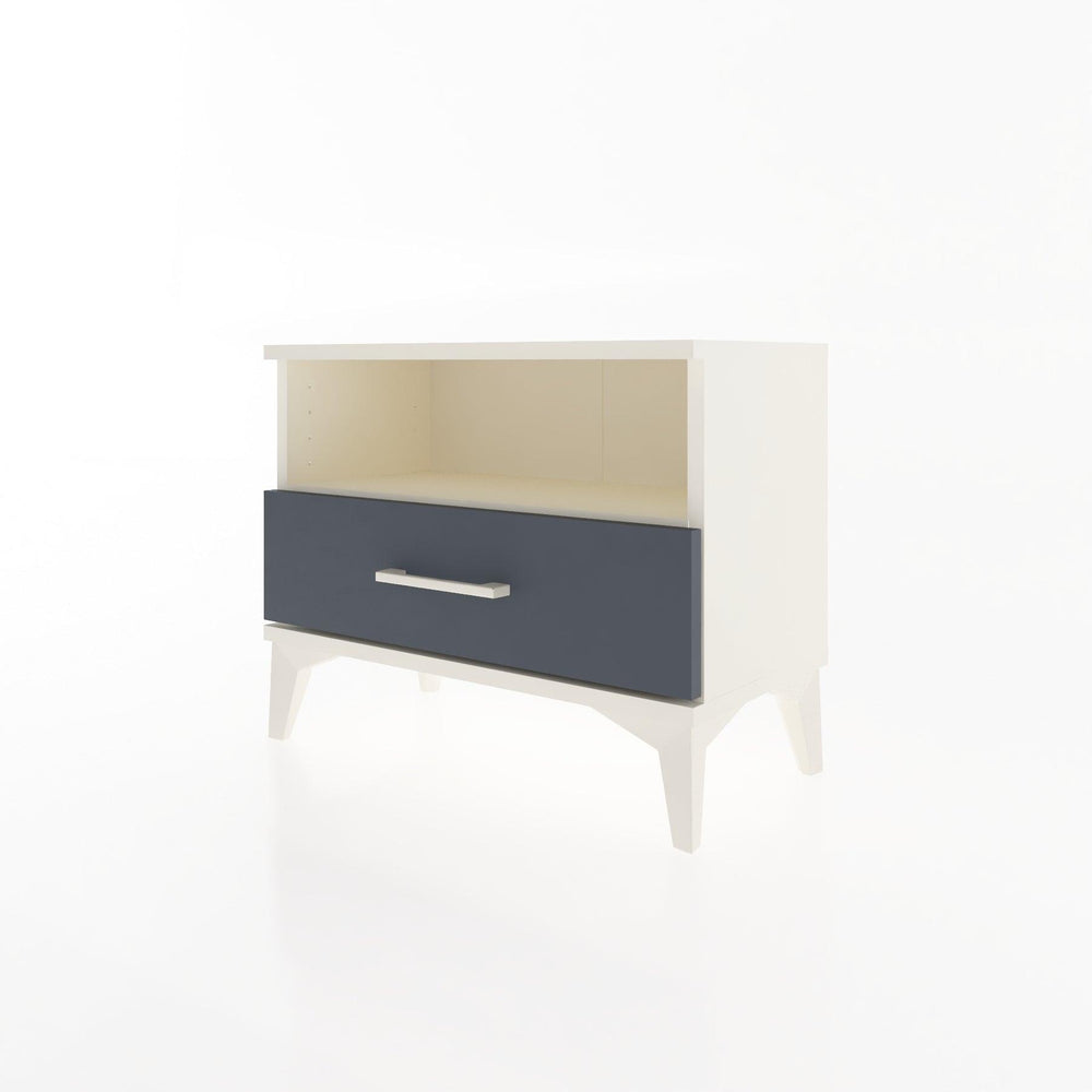 Woodntry Modular Nightstand Moonstone 60x30x36 cm with Drawer and Shelf CR4-1