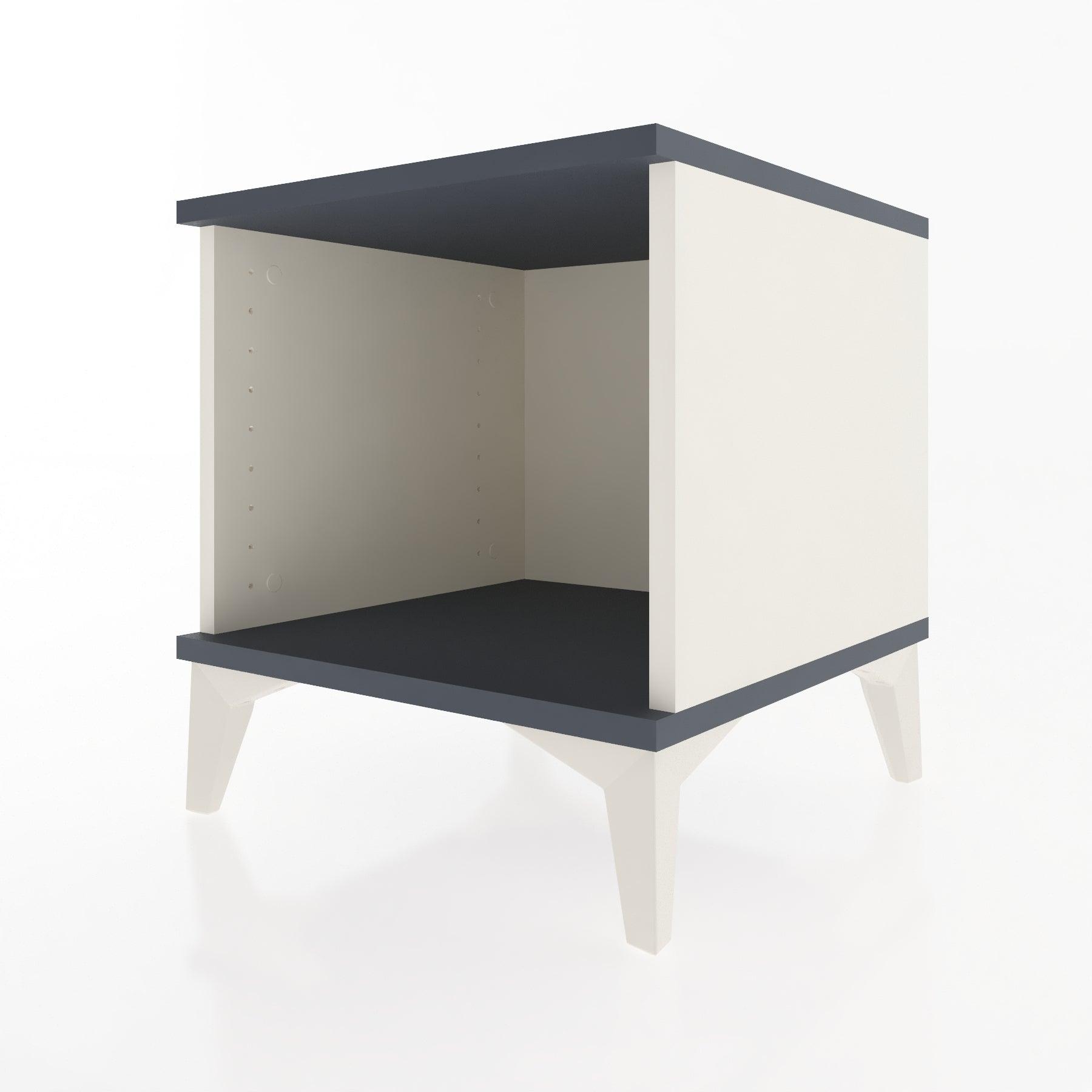Woodntry Modular Nightstand Moonstone 44x44x36 cm with Shelf R4-1