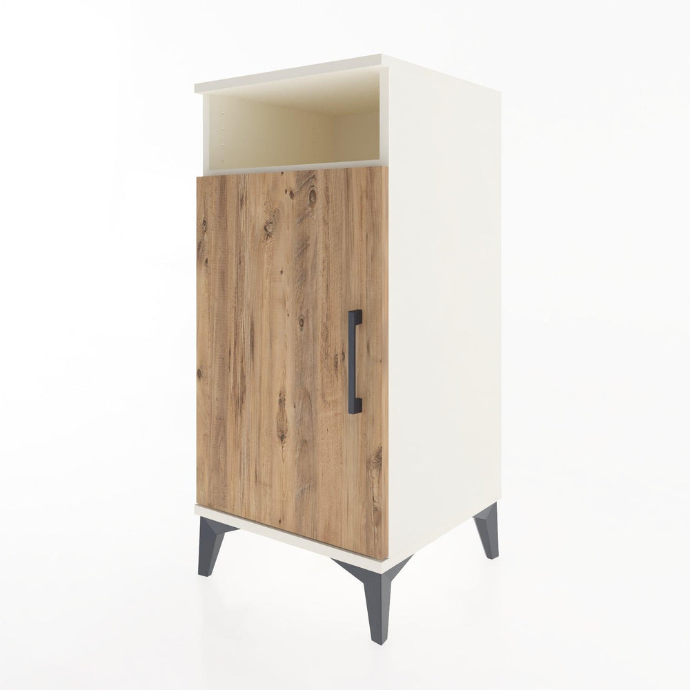 Woodntry Modular Nightstand Moonstone 44x44x84 cm with Cover and Shelf KR26-1