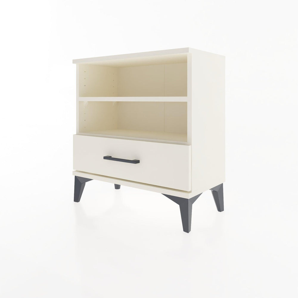 Woodntry Modular Nightstand Moonstone 60x30x52 cm with Drawer and Shelf CR4-1