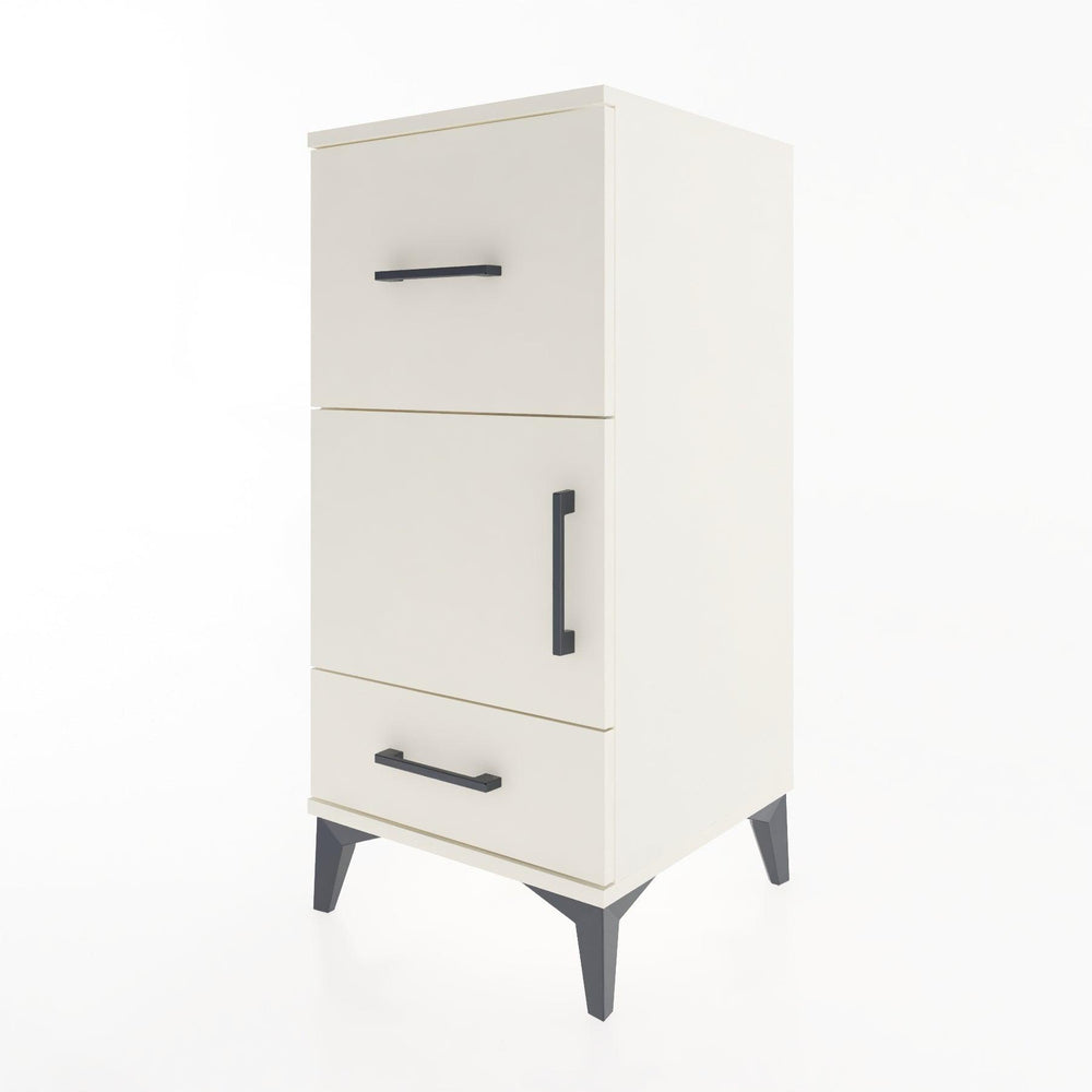 Woodntry Modüler Komodin Aytaşı 44x44x84 cm Kapaklı ve Çekmeceli KC48-1