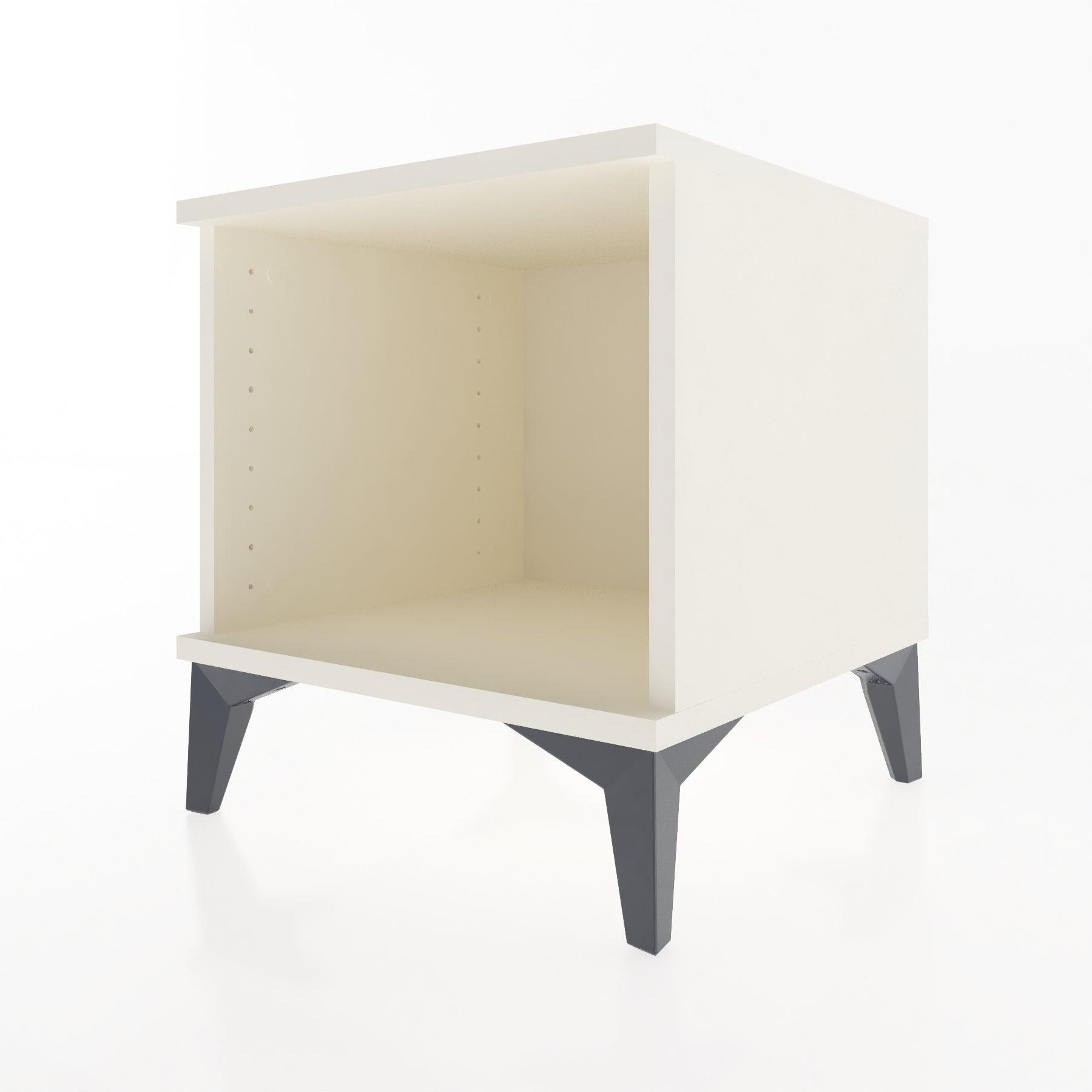 Woodntry Modular Nightstand Moonstone 44x44x36 cm with Shelf R4-1