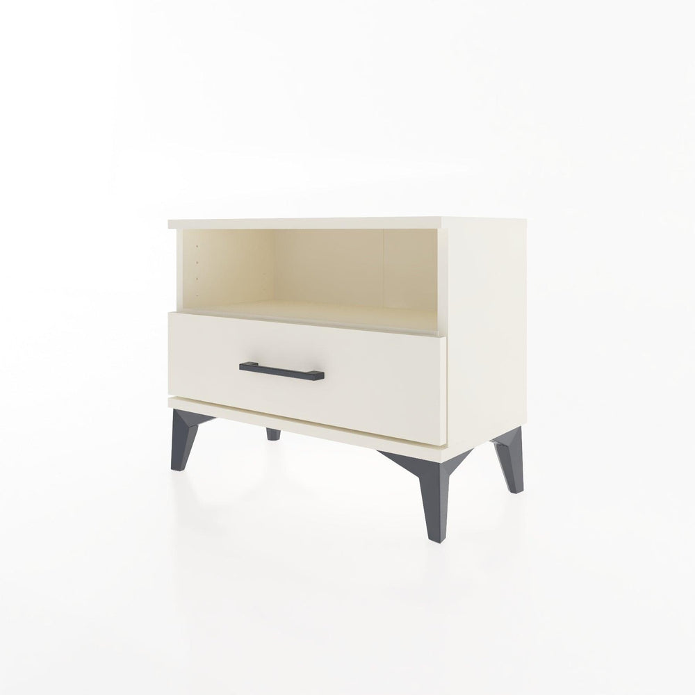 Woodntry Modular Nightstand Moonstone 60x30x36 cm with Drawer and Shelf CR4-1