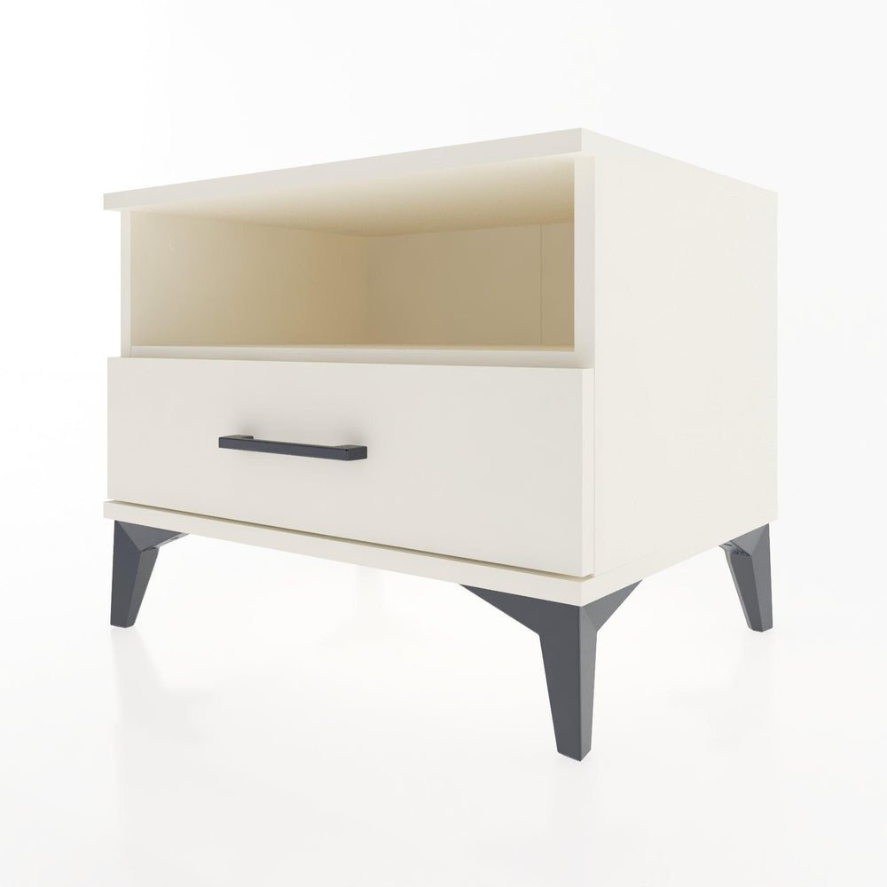 Woodntry Modular Nightstand Moonstone 60x44x68 cm with Drawer and Shelf CR4-1
