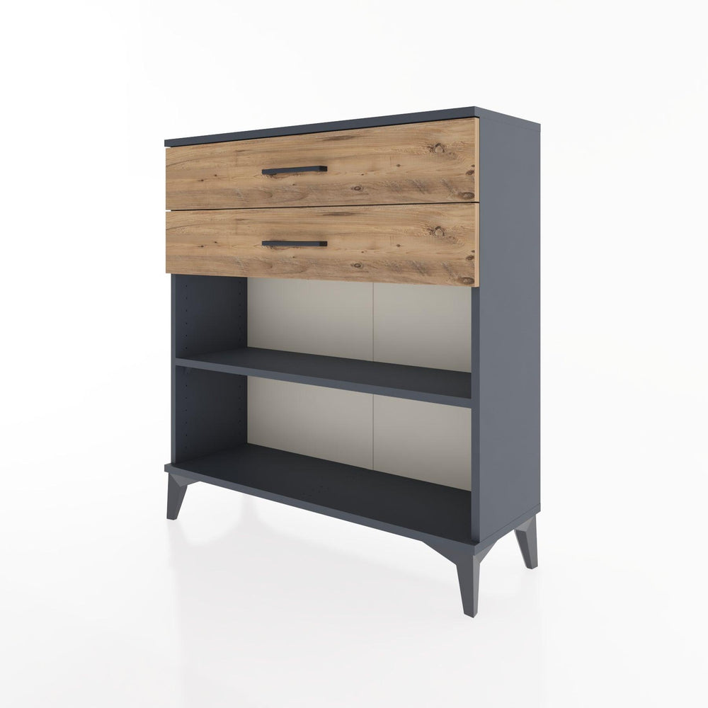 Woodntry Modular Dresser Anthracite 88x30x84 cm with Drawers and Shelves CR4-2
