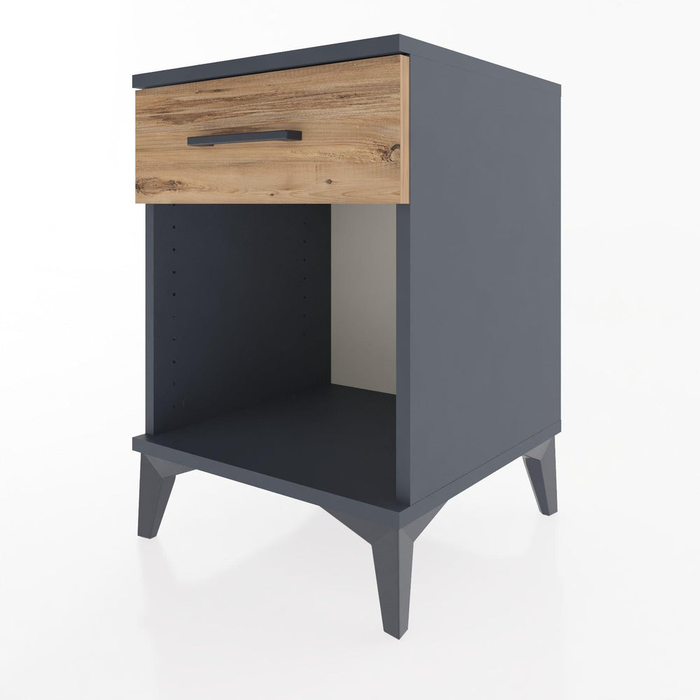 Woodntry Modular Nightstand Anthracite 44x44x52 cm with Drawers and Shelves CR4-2