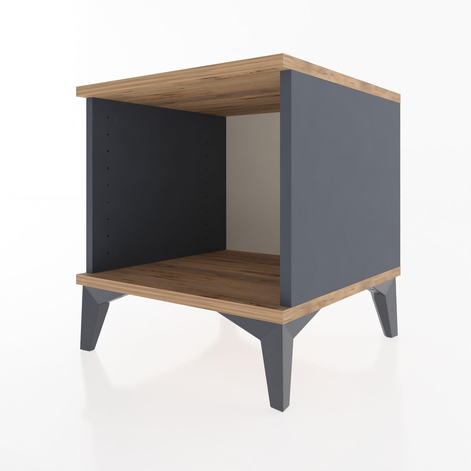Woodntry Modular Nightstand Anthracite 44x44x36 cm Shelf R4-2