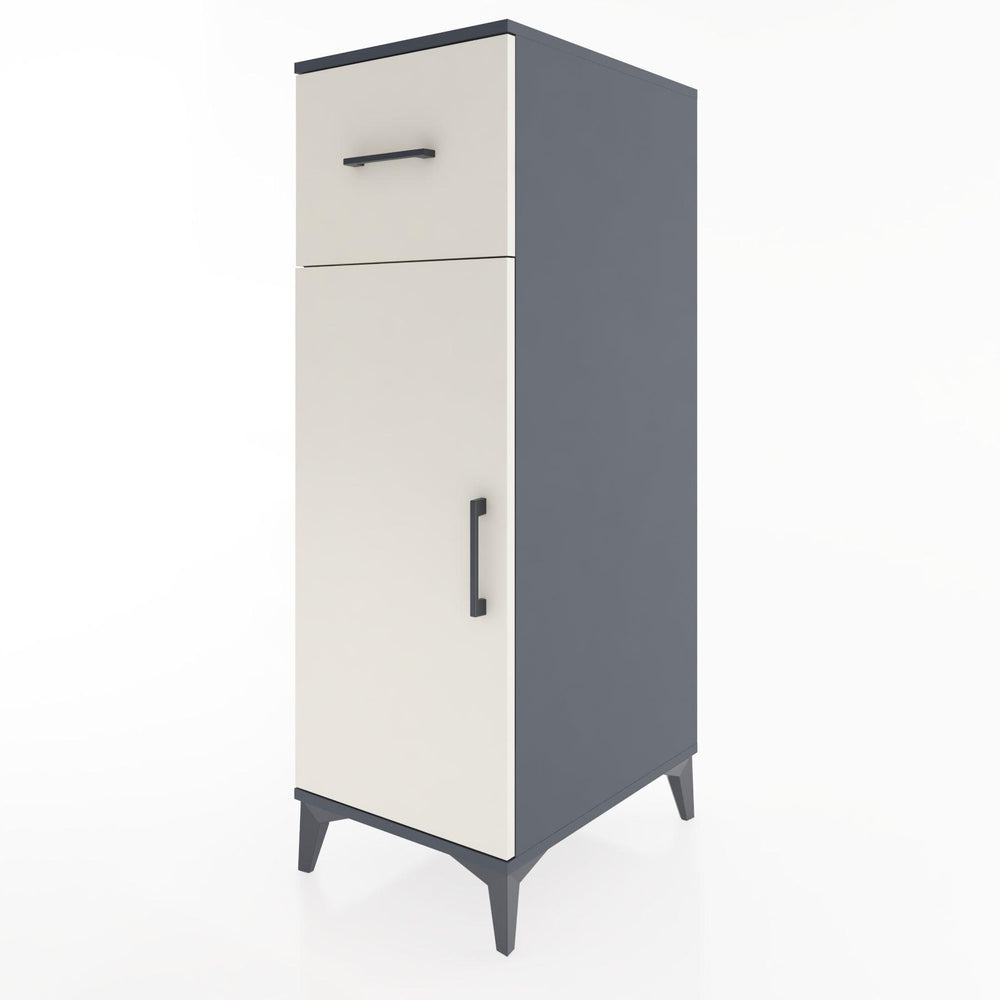 Woodntry Modular Cabinet Anthracite 44x30x122 cm with Doors and Drawers KC4-2