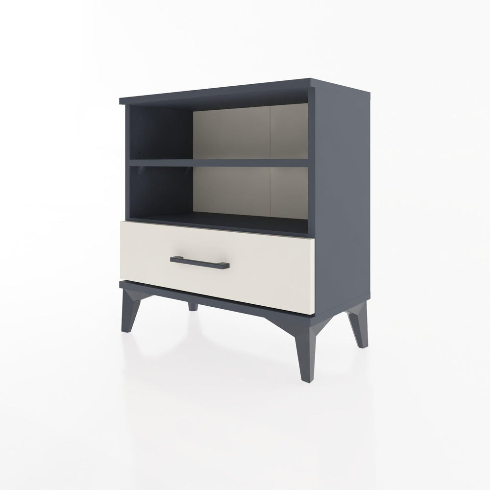 Woodntry Modular Nightstand Anthracite 60x30x52 cm with Drawers and Shelves CR4-2