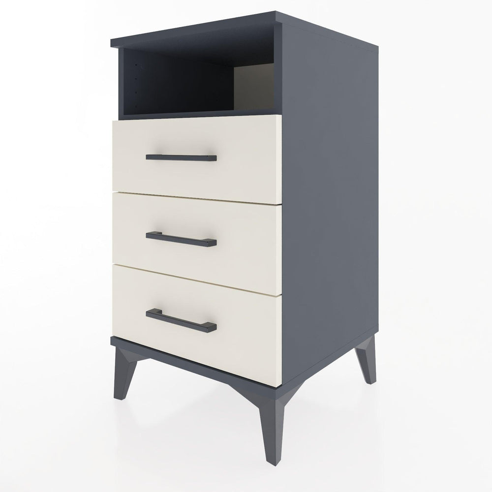 Woodntry Modular Nightstand Anthracite 44x44x68 cm with Drawers and Shelves CR4-2