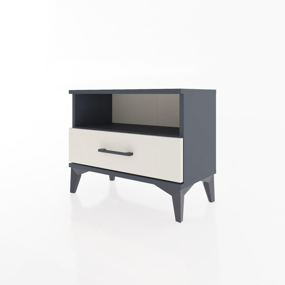 Woodntry Modular Nightstand Anthracite 60x30x36 cm with Drawers and Shelves CR4-2