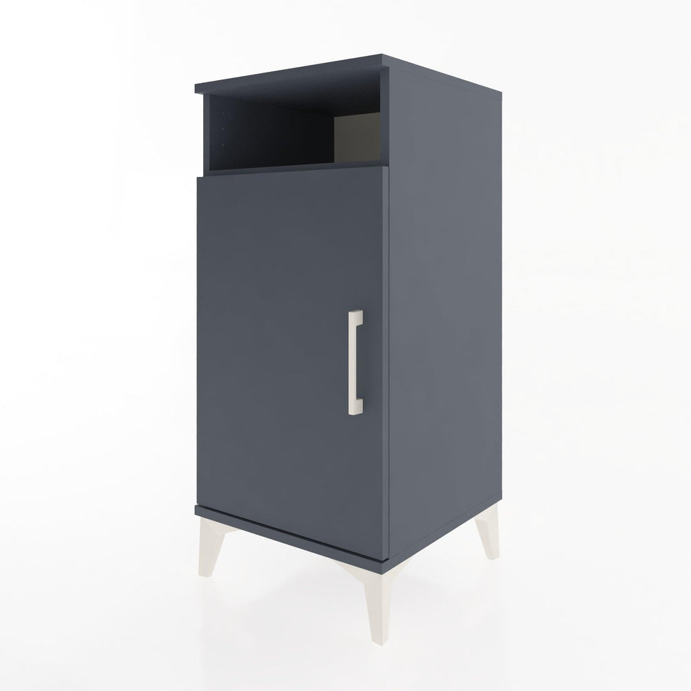 Woodntry Modular Nightstand Anthracite 44x44x84 cm with Cover and Shelf KR26-2